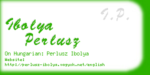 ibolya perlusz business card